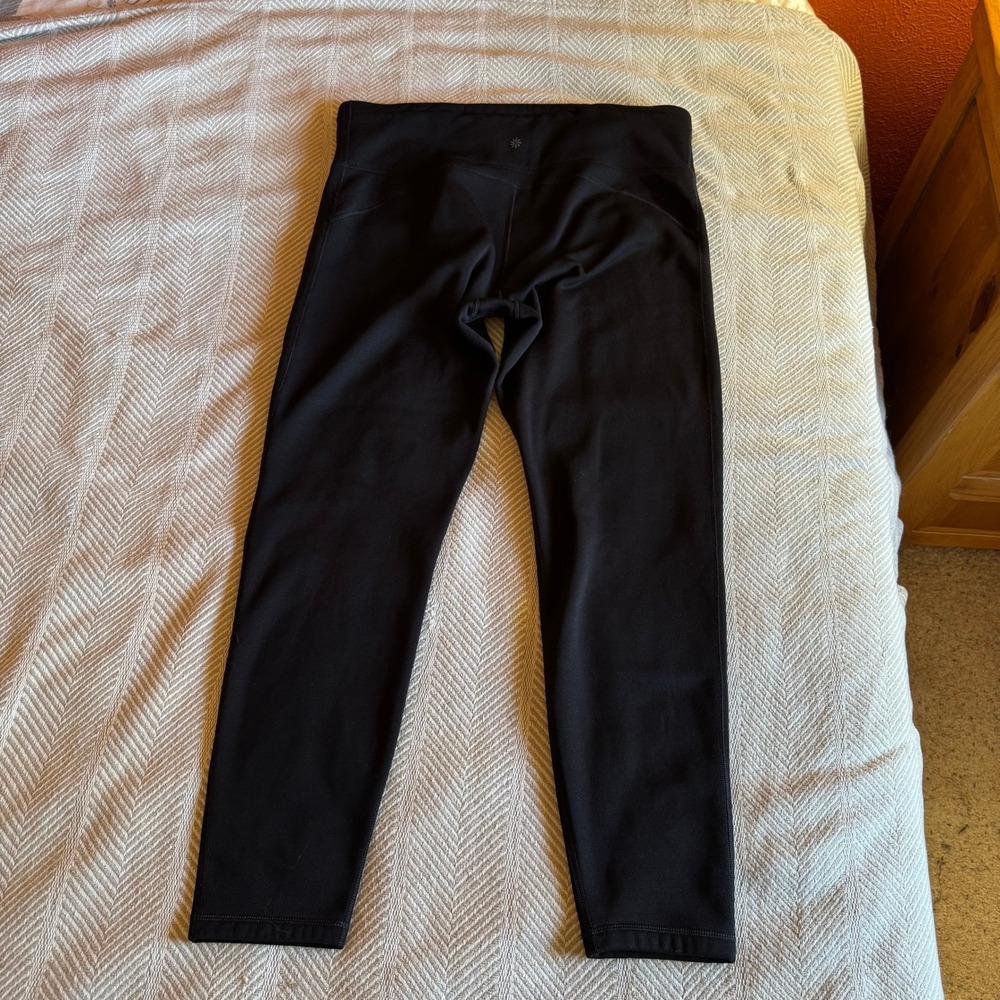 Athleta Altitude Tight Black Fleece Lined High Rise Leggings Womens XL 486203 - Picture 3 of 11
